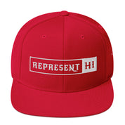 Savage Brand Represent HI Hat — Red with white embroidery, front #color_Red