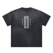 Hand-Frayed Savage Sunfade Paint Splatter T-Shirt