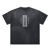 Hand-Frayed Savage Sunfade Paint Splatter T-Shirt