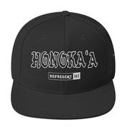 HonokaʻA Snapback Hat — Black — front view