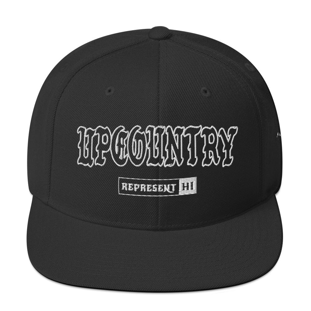 Upcountry Snapback Hat — Black — front view