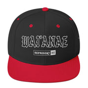 WaiʻAnae Snapback Hat — Black/ Red — front view