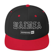 Waimea Snapback Hat — Hawaiʻi Island — Black/ Red — front view