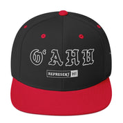 Oʻahu Snapback Hat — Black/ Red — front view