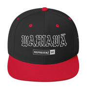 WAHIAWĀ Snapback Hat — Black/ Red — front view