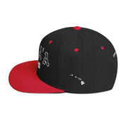 KapaʻA Snapback Hat — Black/ Red — left side view