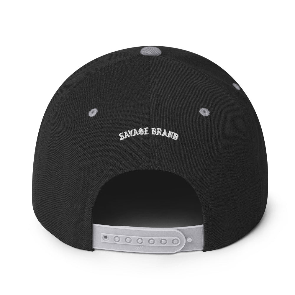 Waimea Snapback Hat — Hawaiʻi Island — Black/ Silver — back view