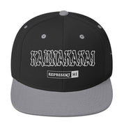 Kaunakakai Snapback Hat — Black/ Silver — front view