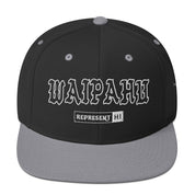 Waipahu Snapback Hat — Black/ Silver — front view