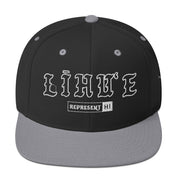 LīhuʻE Snapback Hat — Black/ Silver — front view