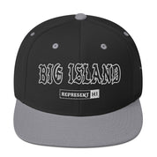 Big Island Snapback Hat — Black/ Silver — front view