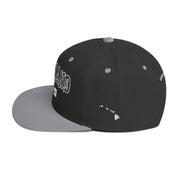 Big Island Snapback Hat — Black/ Silver — left view