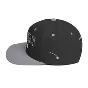 Molokaʻi Snapback Hat — Black/ Silver — left view