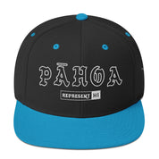 Pāhoa Snapback Hat — Black/ Teal — front view