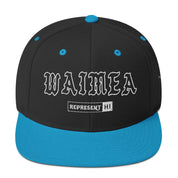 Waimea Snapback Hat — Kauaʻi — Black/ Teal — front view