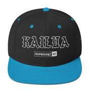 Kailua Snapback Hat — Black/ Teal — front view