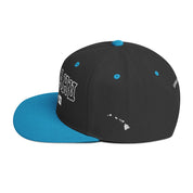 Waipahu Snapback Hat — Black/ Teal — left side view