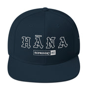 Hāna Snapback Hat — Dark Navy — front view