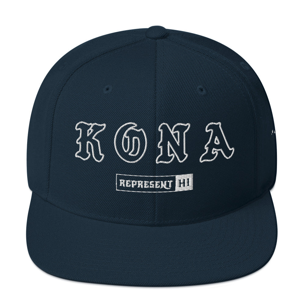 Kona Snapback Hat — Dark Navy — front view