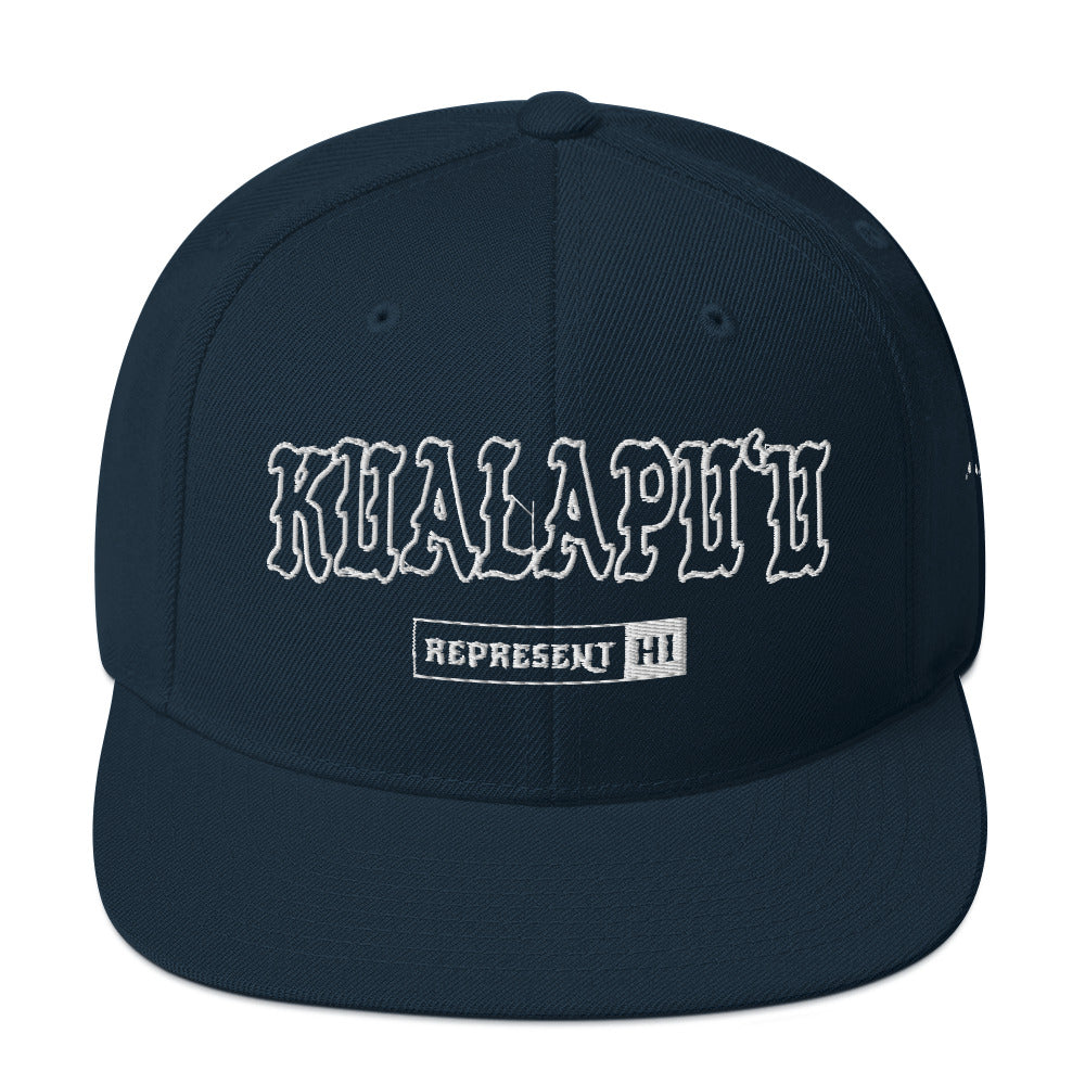 KualapuʻU Snapback Hat — Dark Navy — front view