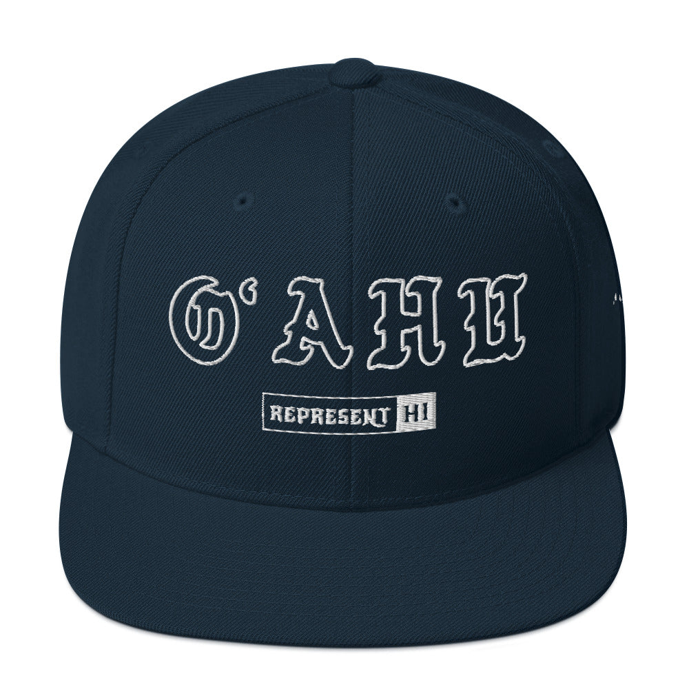 Oʻahu Snapback Hat — Dark Navy — front view