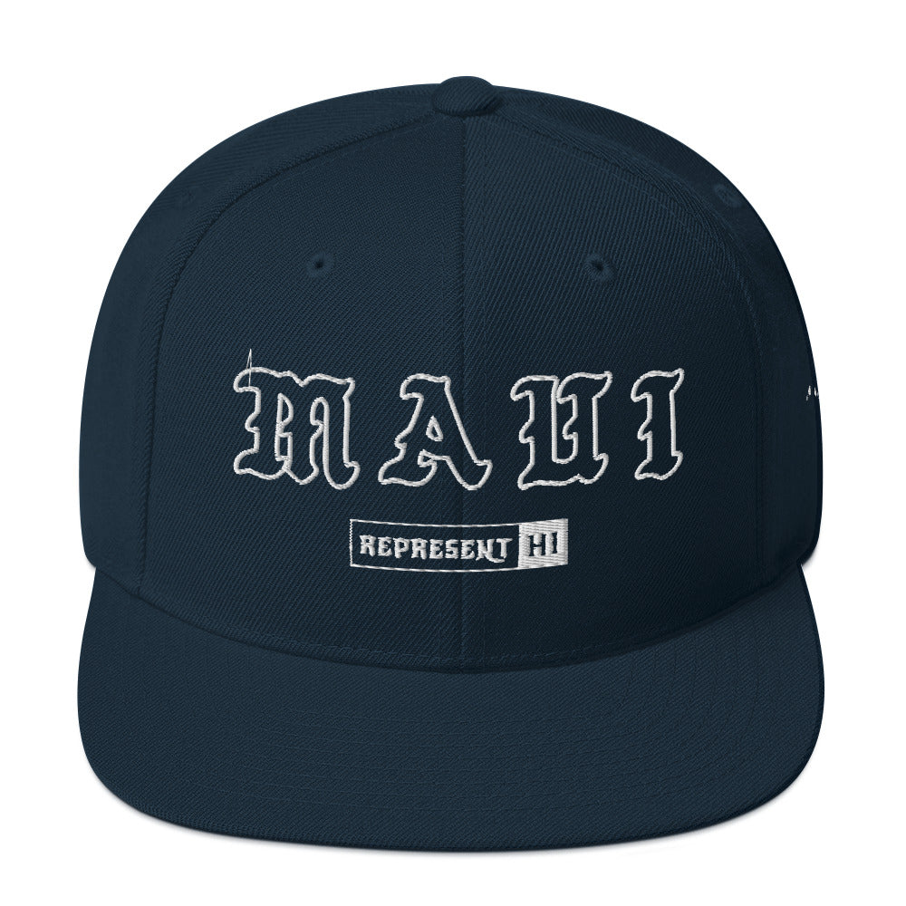 Maui Snapback Hat — Dark Navy — front view