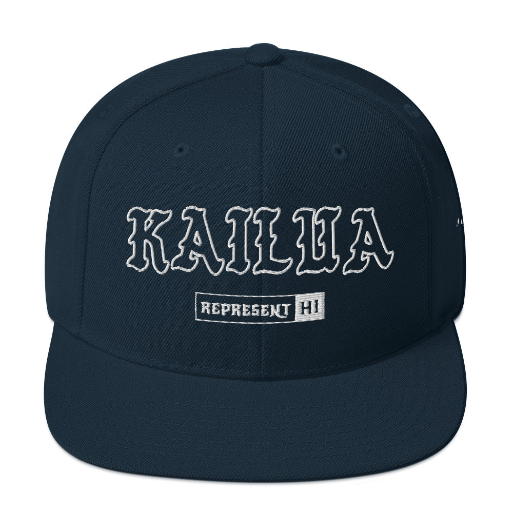 Kailua Snapback Hat — Dark Navy — front view
