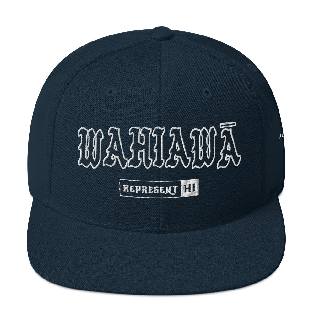 WAHIAWĀ Snapback Hat — Dark Navy — front view