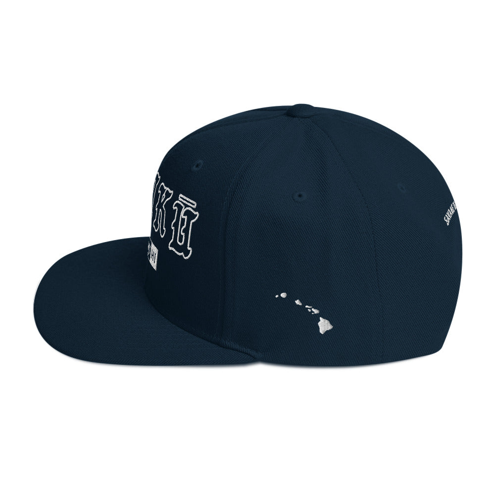 HaʻIkū Snapback Hat — Dark Navy — left side view