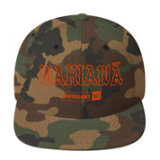 WAHIAWĀ Snapback Hat — Green Camo — front view