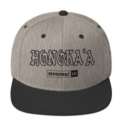 HonokaʻA Snapback Hat — Heather/Black — front view