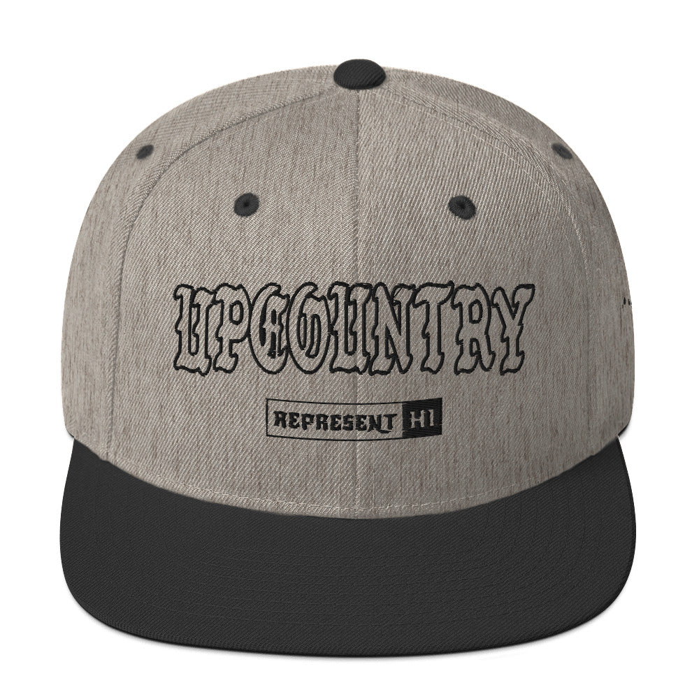 Upcountry Snapback Hat — Heather/Black — front view