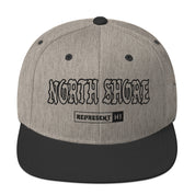 North Shore Snapback Hat — Heather/Black — front view