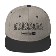 Maunaloa Snapback Hat — Heather/Black — front view