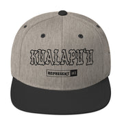KualapuʻU Snapback Hat — Heather/Black — front view