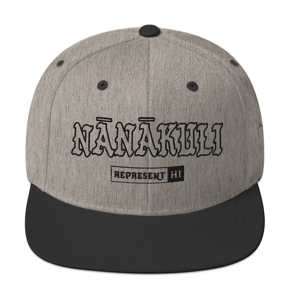 Nānākuli Snapback Hat — Heather/Black — front view