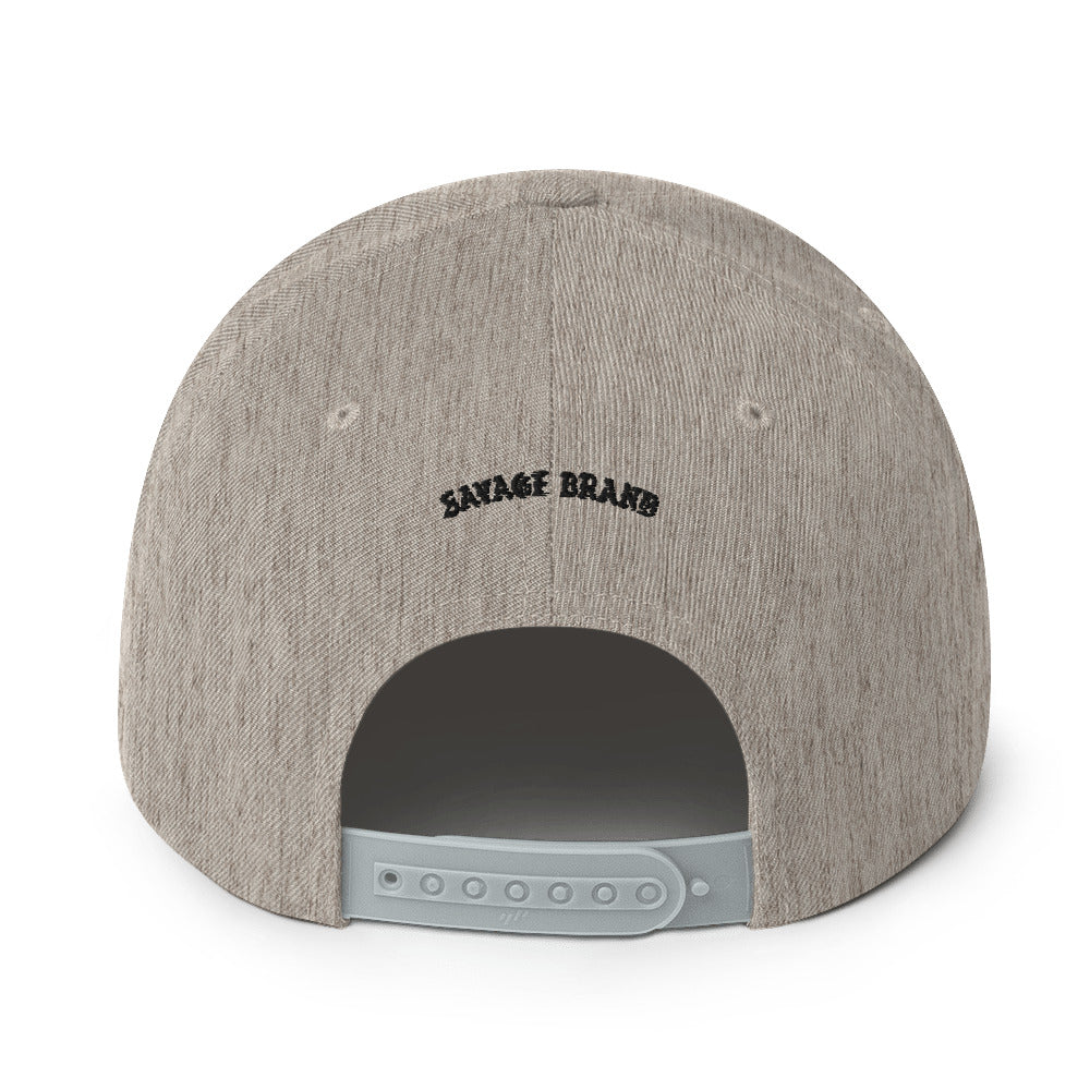 Puna Snapback Hat — Heather Grey — back view