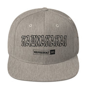Kaunakakai Snapback Hat — Heather Grey — front view