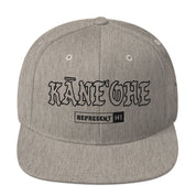 KāneʻOhe Snapback Hat — Heather Grey — front view