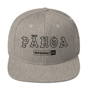 Pāhoa Snapback Hat — Heather Grey — front view
