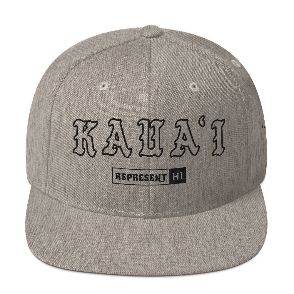 Kauaʻi Snapback Hat — Heather Grey — front view