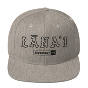 Lānaʻi Snapback Hat — Heather Grey — front view