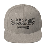 WAHIAWĀ Snapback Hat — Heather Grey — front view