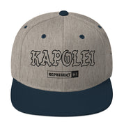 Kapolei Snapback Hat — Heather Grey/ Navy — front view