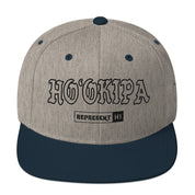 HoʻOkipa Snapback Hat — Heather Grey/ Navy — front view