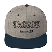 Waipahu Snapback Hat — Heather Grey/ Navy — front view