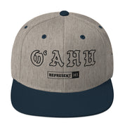 Oʻahu Snapback Hat — Heather Grey/ Navy — front view