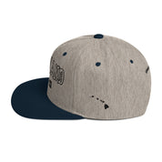 Big Island Snapback Hat — Heather Grey/ Navy — left view