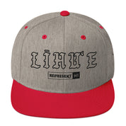 LīhuʻE Snapback Hat — Heather Grey/ Red — front view