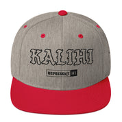 Kalihi Snapback Hat — Heather Grey/ Red — front view